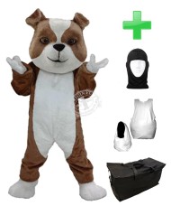 Kostüm Hund Bulldogge 12 + Haube + Kissen + Tasche (Professionell)