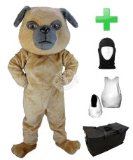 Kostüm Hund Bulldogge 13 + Haube + Kissen + Tasche (Professionell)