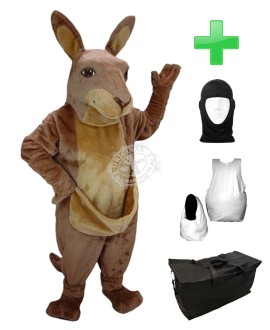 Kostüm Känguru 1 + Haube + Kissen + Tasche (Werbefigur)