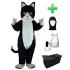 Kostüm Katze 1 + Haube + Kissen + Tasche (Professionell)