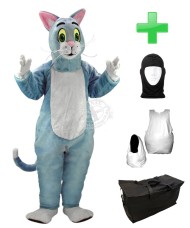 Kostüm Katze 7 + Haube + Kissen + Tasche (Werbefigur)