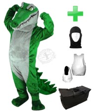 Kostüm Krokodil 2 + Haube + Kissen + Tasche (Werbefigur)