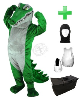 Kostüm Krokodil 2 + Haube + Kissen + Tasche (Werbefigur)