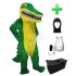 Kostüm Krokodil 3 + Haube + Kissen + Tasche (Professionell)