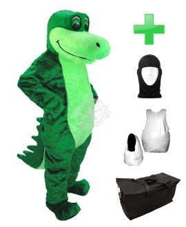 Kostüm Krokodil 4 + Haube + Kissen + Tasche (Professionell)