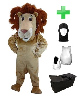 Kostüm Löwe 4 + Haube + Kissen + Tasche (Werbefigur)