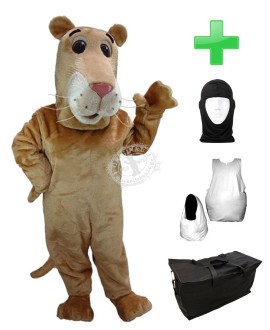 Kostüm Löwe 5 + Haube + Kissen + Tasche (Werbefigur)