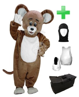 Kostüm Maus 1 + Haube + Kissen + Tasche (Werbefigur)