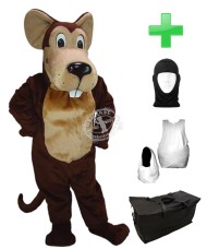 Kostüm Maus 2 + Haube + Kissen + Tasche (Werbefigur)