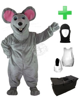 Kostüm Maus 4 + Haube + Kissen + Tasche (Werbefigur)