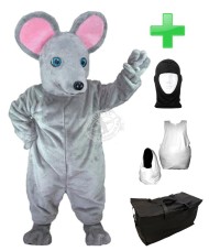 Kostüm Maus 6 + Haube + Kissen + Tasche (Professionell)