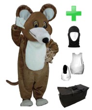 Kostüm Maus 8 + Haube + Kissen + Tasche (Professionell)