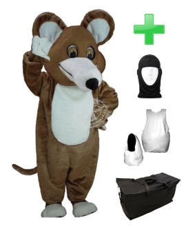 Kostüm Maus 8 + Haube + Kissen + Tasche (Professionell)