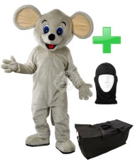 Kostüm Maus 27 + Tasche "Star" + Hygiene Maske (Hochwertig)