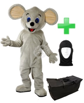 Kostüm Maus 27 + Tasche "Star" + Hygiene Maske (Hochwertig)