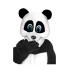 Kostüm Panda 3 + Haube + Kissen + Tasche (Werbefigur)