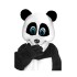 Kostüm Panda 3 + Haube + Kissen + Tasche (Werbefigur)
