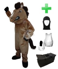 Kostüm Pferd 2 + Haube + Kissen + Tasche (Werbefigur)