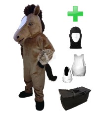 Kostüm Pferd 5 + Haube + Kissen + Tasche (Professionell)