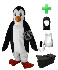 Kostüm Pinguin 2 + Haube + Kissen + Tasche (Werbefigur)