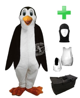 Kostüm Pinguin 3 + Haube + Kissen + Tasche (Werbefigur)