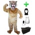 Kostüm Wildkatze / Puma 2 + Haube + Kissen + Tasche (Werbefigur)