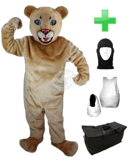 Kostüm Wildkatzen / Puma 3 + Haube + Kissen + Tasche (Professionell)