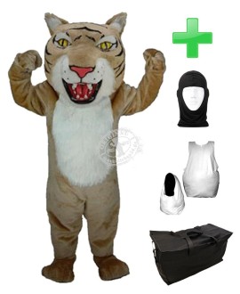 Kostüm Luchs / Rotluchse 5 + Haube + Kissen + Tasche (Professionell)