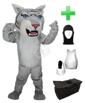 Kostüm Wildkatze / Tiger 4 + Haube + Kissen + Tasche (Professionell)