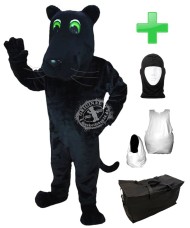 Kostüm Panther 1 + Haube + Kissen + Tasche (Werbefigur)