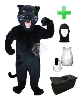 Kostüm Panther 3 + Haube + Kissen + Tasche (Werbefigur)