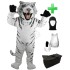 Kostüm Schneetiger 2 + Haube + Kissen + Tasche (Werbefigur)