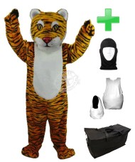 Kostüm Tiger 14 + Haube + Kissen + Tasche (Professionell)