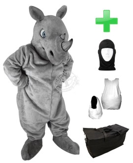Kostüm Nashorn 2 + Haube + Kissen + Tasche (Werbefigur)
