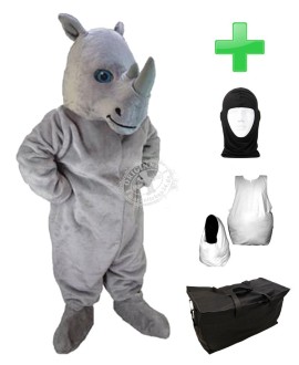 Kostüm Nashorn 3 + Haube + Kissen + Tasche (Professionell)