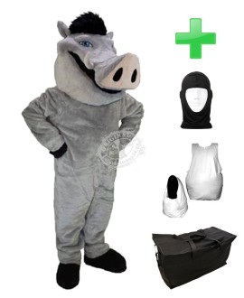 Kostüm Wildschwein 2 + Haube + Kissen + Tasche (Professionell)
