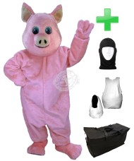 Kostüm Schweine 4 + Haube + Kissen + Tasche (Professionell)