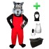 Kostüm Wolf 5 + Haube + Kissen + Tasche (Werbefigur)