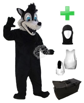 Kostüm Wolf 10 + Haube + Kissen + Tasche (Professionell)