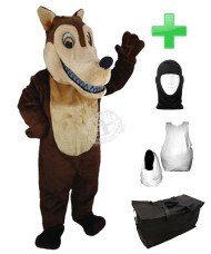 Kostüm Wolf 12 + Haube + Kissen + Tasche (Professionell)