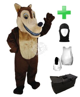 Kostüm Wolf 12 + Haube + Kissen + Tasche (Professionell)