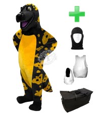 Kostüm Feuer Salamander + Haube + Kissen + Tasche (Werbefigur)