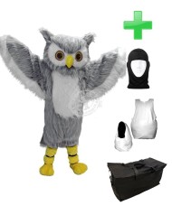 Kostüm Eule Vogel 2 + Haube + Kissen + Tasche (Werbefigur)