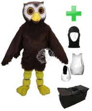 Kostüm Eule Vogel 3 + Haube + Kissen + Tasche (Werbefigur)