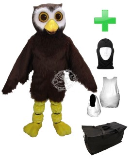 Kostüm Eule Vogel 3 + Haube + Kissen + Tasche (Werbefigur)