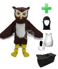 Kostüm Eulen Vogel 4 + Haube + Kissen + Tasche (Professionell)