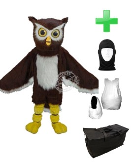 Kostüm Eulen Vogel 4 + Haube + Kissen + Tasche (Professionell)