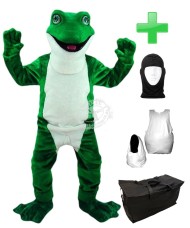 Kostüm Frosch 1 + Haube + Kissen + Tasche (Werbefigur)