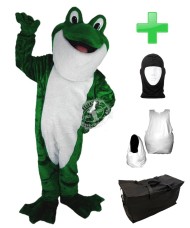 Kostüm Frosch 2 + Haube + Kissen + Tasche (Werbefigur)