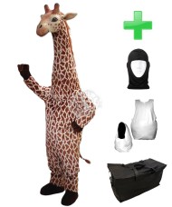 Kostüm Giraffe 2 + Haube + Kissen + Tasche (Werbefigur)